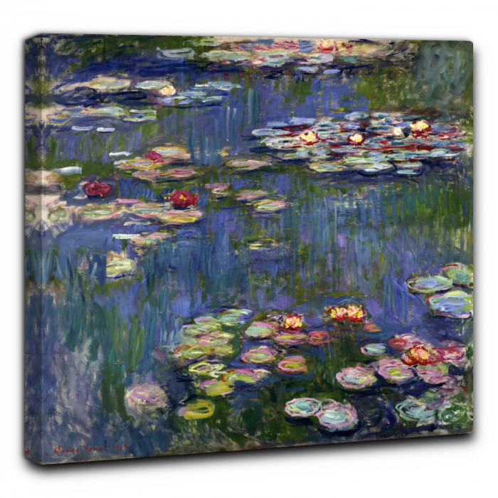 Niik Quadro Le ninfee di Claude Monet stampa su tela falso d'autore - Niik