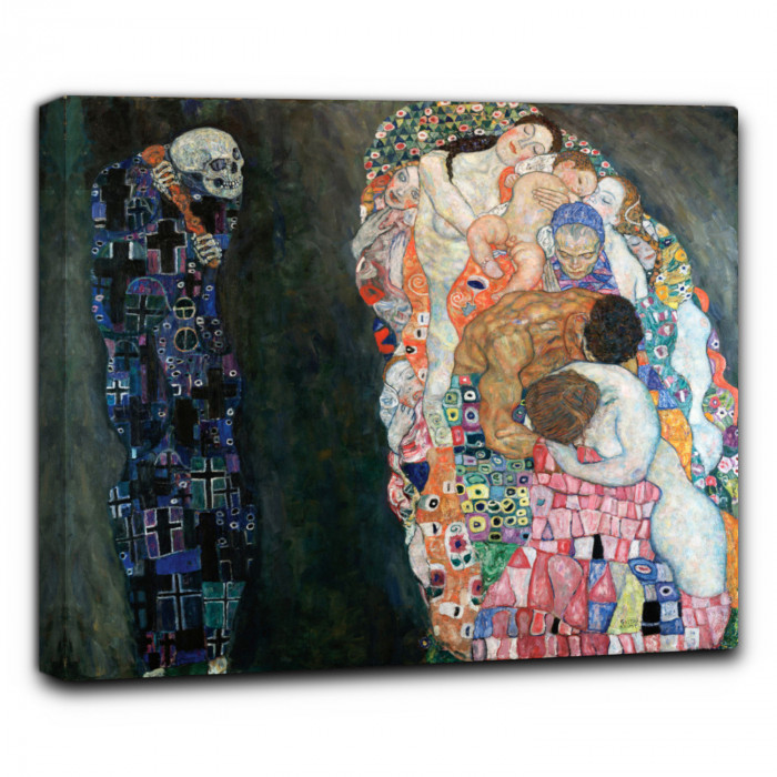 Niik Quadro La vita e la morte di Gustav Klimt stampa su tela falso  d'autore - Niik