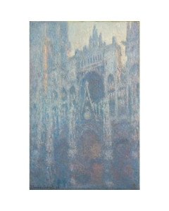 Quadro cattedrale di rouen al mattino di claude monet