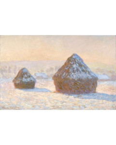 Quadro covoni sotto la neve di mattina di claude monet