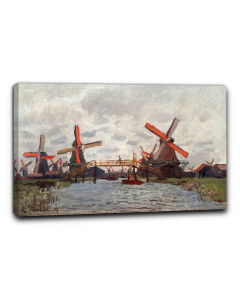 Quadro mulini a vento vicino a zaandam di claude monet