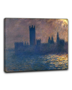 Quadro parlamento di londra con il sole di claude monet