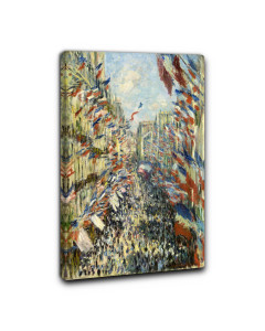 Quadro celebrazione a rue montorgueil a parigi di claude monet