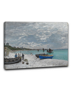 Quadro spiaggia a sainte adresse di claude monet