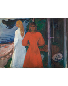 Quadro rosso e bianco di edvard munch