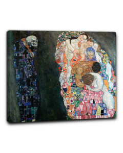 Quadro la vita e la morte di gustav klimt