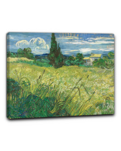 Quadro prato verde con cipresso di vincent van gogh